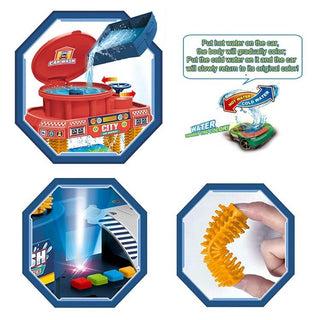 City Car Wash Track Set for Kids