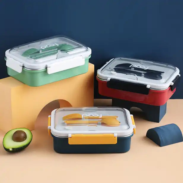 Sustainable Eco Friendly Leak Proof Lunch Box with 3 compartment