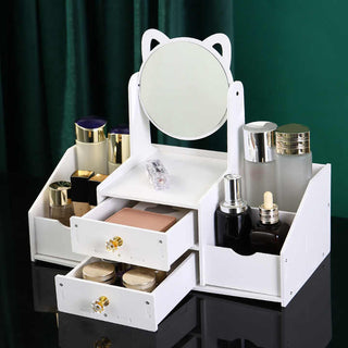 Wooden Makeup Mirror Table