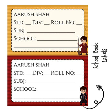 SCHOOL BOOK LABEL - HARRY POTTER - Pack of 36 labels - PREPAID ONLY