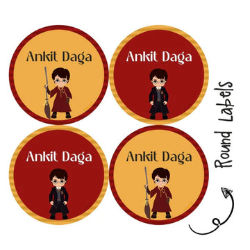 Round water proof label - Harry Potter (70 Pcs) (PREPAID ONLY)
