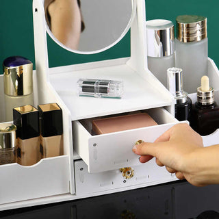 Wooden Makeup Mirror Table