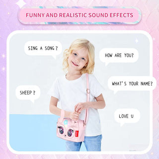 Blinking Eyes Musical Animal Sling Bag for Girls | Kawaii Crossbody Purse