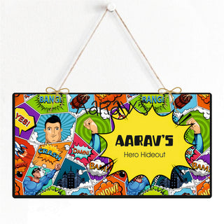 Personalised Door Sign - Hero Hideout (PREPAID ONLY) (Dispatch in 5-6 Days)