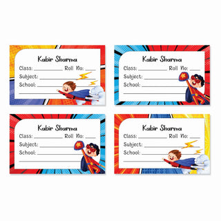 Personalized School Book Labels - Hero Power (PREPAID ORDER)