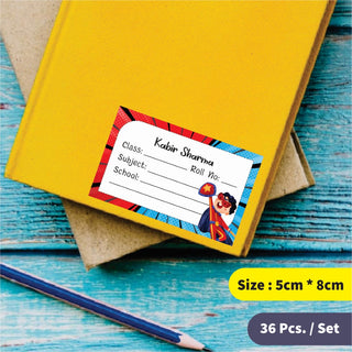 Personalized School Book Labels - Hero Power (PREPAID ORDER)