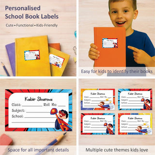 Personalized School Book Labels - Hero Power (PREPAID ORDER)
