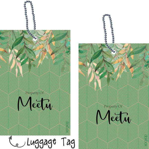 Luggage Tags -Hexagon Leaf Elder - Pack of 2 Tags- PREPAID ONLY