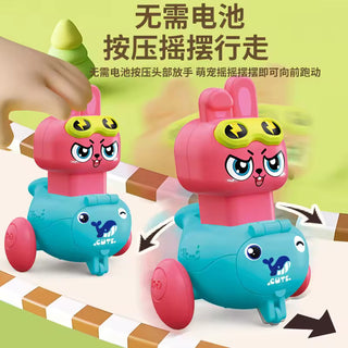 Whistle-Blowing Fun with Cute Chick & Rabbit Press n Go Toy