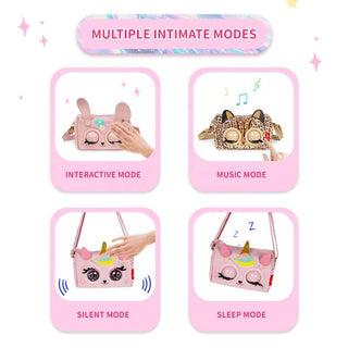 Blinking Eyes Musical Animal Sling Bag for Girls | Kawaii Crossbody Purse