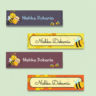 Waterproof Labels - HONEY BEE-  Pack of 88 labels - PREPAID ONLY