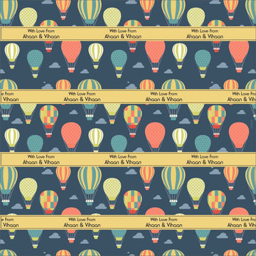 Personalised Wrapping Paper - Hot Air Balloon (10pcs) (PREPAID ONLY)
