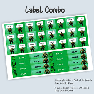 Labels Combo - Hulk (PREPAID ORDER) (Dispatch in 5-6 Days)