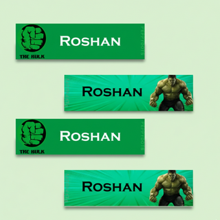 Waterproof Labels - HULK - Pack of 88 labels - PREPAID ONLY