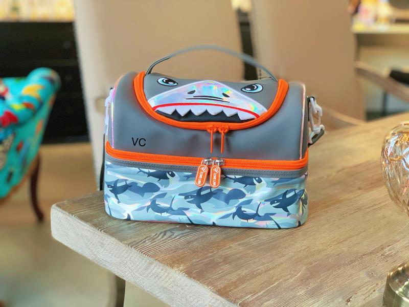 Premium Quality Multipurpose Double Decker Insulated Bag For Kids (Shark)
