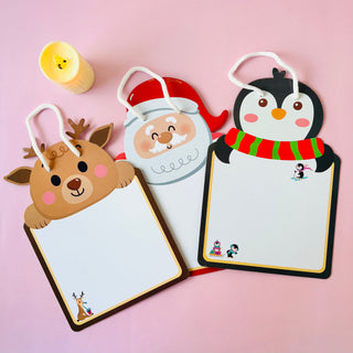 Pack of 3 | Cots and Cuddles Christmas Design Write and Wipe Board for Kids