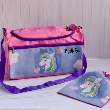 Travel Bag with Pouch - Unicorn (PREPAID ONLY)
