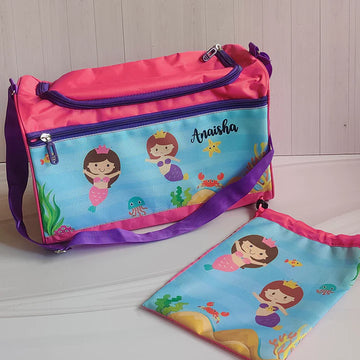 Travel Bag with Pouch - Mermaid (PREPAID ONLY)
