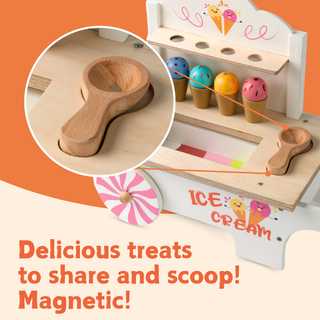 Made in India Wooden Ice Cream Toy Cart – Perfect Birthday Gift for Kids