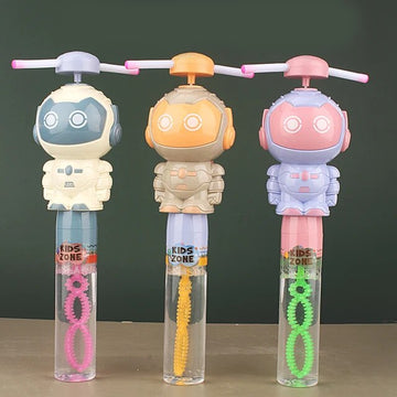 Robot Bubble Blower with Glowing Fan Light  - Perfect for Kids' Indoor & Outdoor Play