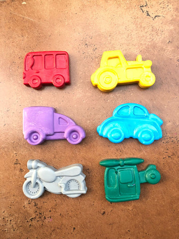 Jumbo Vehicles Design Crayons Set of 6