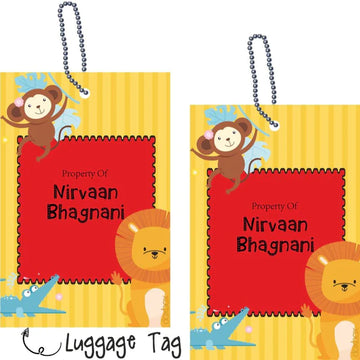Luggage Tags -Jungle Friends- Pack of 2 Tags - PREPAID ONLY