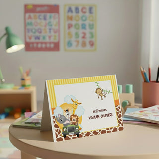 Personalised Gift Notecard - Jungle Safari (18pcs) (PREPAID ONLY) (Dispatch in 5-6 Days)