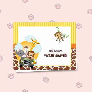 Personalised Gift Notecard - Jungle Safari (18pcs) (PREPAID ONLY) (Dispatch in 5-6 Days)