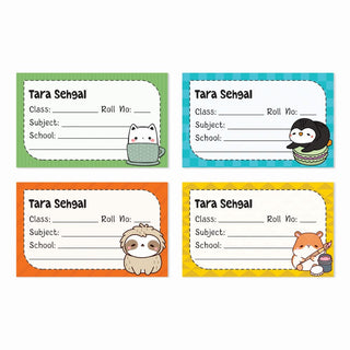 Personalized School Book Labels - Kawaii Cuties (PREPAID ORDER)