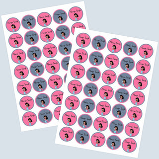 Round Waterproof Labels - Little Mermaid (77 Pcs) (PREPAID ONLY)
