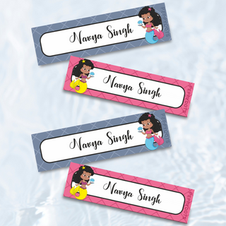 Waterproof Labels - LITTLE MERMAID - Pack of 88 labels - PREPAID ONLY