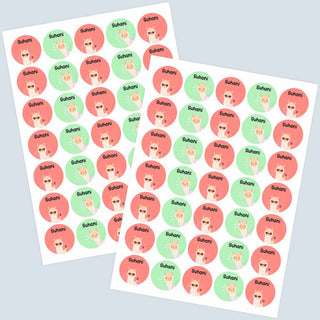 Round Waterproof Labels - Llama Group (77 Pcs) (PREPAID ONLY) (Dispatch in 5-6 Days)