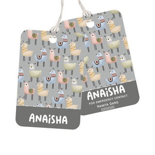 Bag Tag - Lovely LLamas - Pack of 2 Tags - PREPAID ONLY (Dispatch in 5-6 Days)