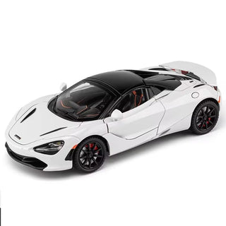 Premium Quality Die Cast Bugatti Simulation Pull Back Sports Toy Car (MCLREN 720) (White)