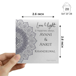 Silver Gift Tag- Mandala (PREPAID ONLY) (Dispatch in 5-6 Days)