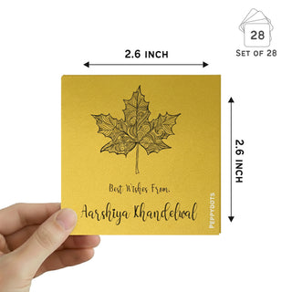 Golden Gift Tag - Maple Leaf (PREPAID)
