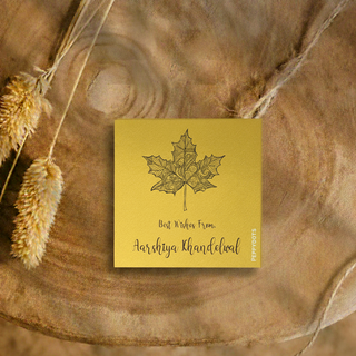 Golden Gift Tag - Maple Leaf (PREPAID)
