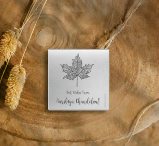 Silver Gift Tag - Maple Leaf (PREPAID)