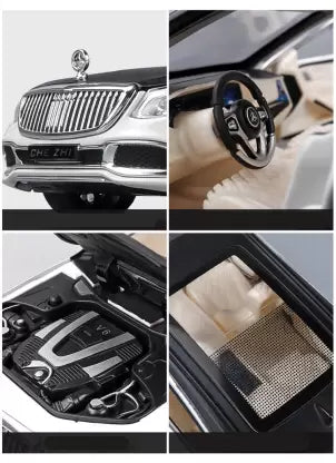 Premium Quality Die Cast Bugatti Simulation Pull Back Sports Toy Car (Mercedes Maybach)