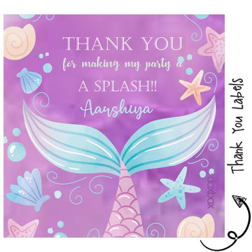 Thank you Labels - Mermaid (24pcs) (PREPAID ONLY)