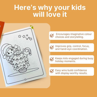 Cots and Cuddles Christmas Theme Colouring Book for Kids (Pack of 5)