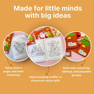 Cots and Cuddles Christmas Theme Colouring Book for Kids (Pack of 5)