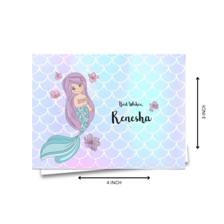 Personalised Gift Notecard - Mermaid (18pcs) (PREPAID ONLY) (Dispatch in 5-6 Days)