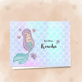 Personalised Gift Notecard - Mermaid (18pcs) (PREPAID ONLY) (Dispatch in 5-6 Days)