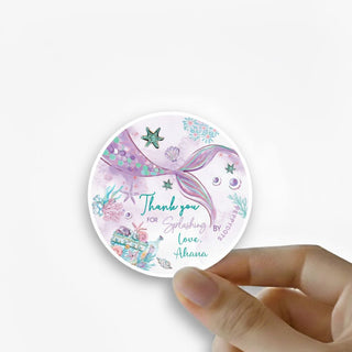 Round Thank You Label - Mermaid Love (24 Pcs) (PREPAID ONLY) (Dispatch in 5-6 Days)
