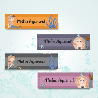 Waterproof Labels - Mermaid Queen - Pack of 88 labels - PREPAID ONLY