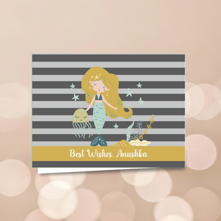 Personalised Gift Notecard - Mermaid Stars (18pcs) (PREPAID ONLY) (Dispatch in 5-6 Days)
