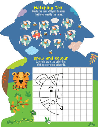 Step into the Animal Kingdom- Activity and Colouring Fun Book for Age 4+