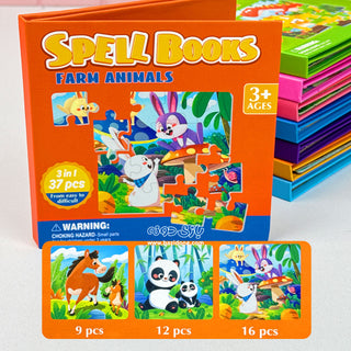 Mini Spell Books 3-in-1 Puzzle Book for Kids | Ages 3+ (Random)