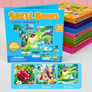 Mini Spell Books 3-in-1 Puzzle Book for Kids | Ages 3+ (Random)